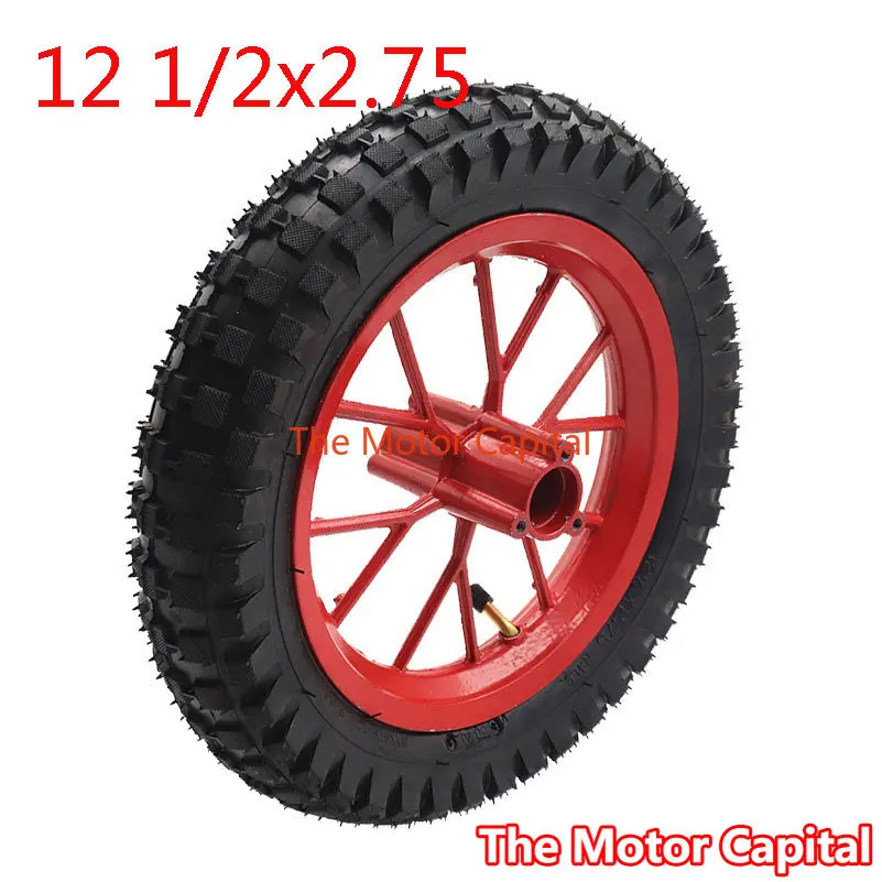 12 1/2 X 2.75 Tire with Aluminum Wheel Hub for 12.5 Inch 49CC Dirt Bike MX350 MX400 Scooter Red
12 1/2 X 2.75 Tire with Aluminum Wheel Hub for 12.5 Inch 49CC Dirt Bike MX350 MX400 Scooter Red