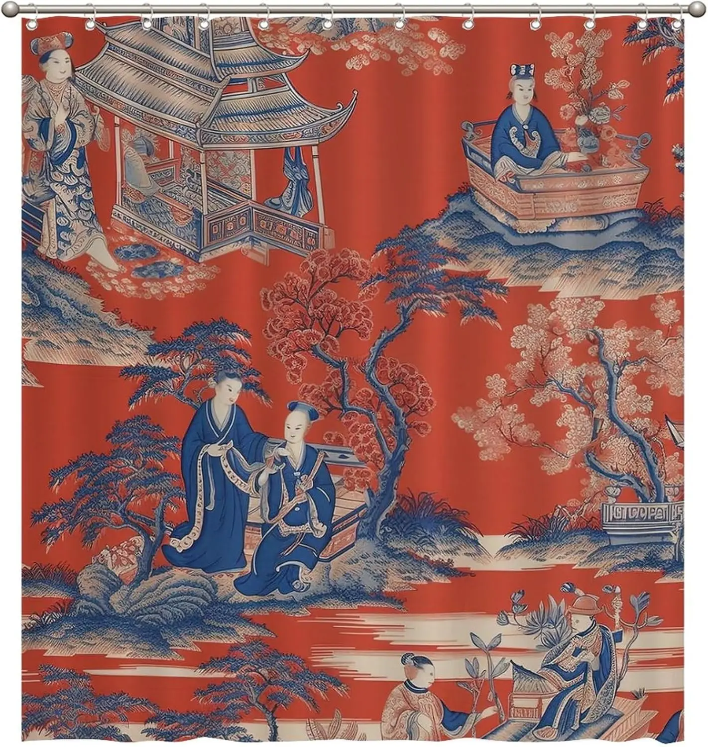 Shower Curtain Oriental Traditional Chinese Style Polyester Bathroom Curtain Royal Dynasty Red Chinoiserie Bath Curtain Asian Sc
Shower Curtain Oriental Traditional Chinese Style Polyester Bathroom Curtain Royal Dynasty Red Chinoiserie Bath Curtain Asian Sc