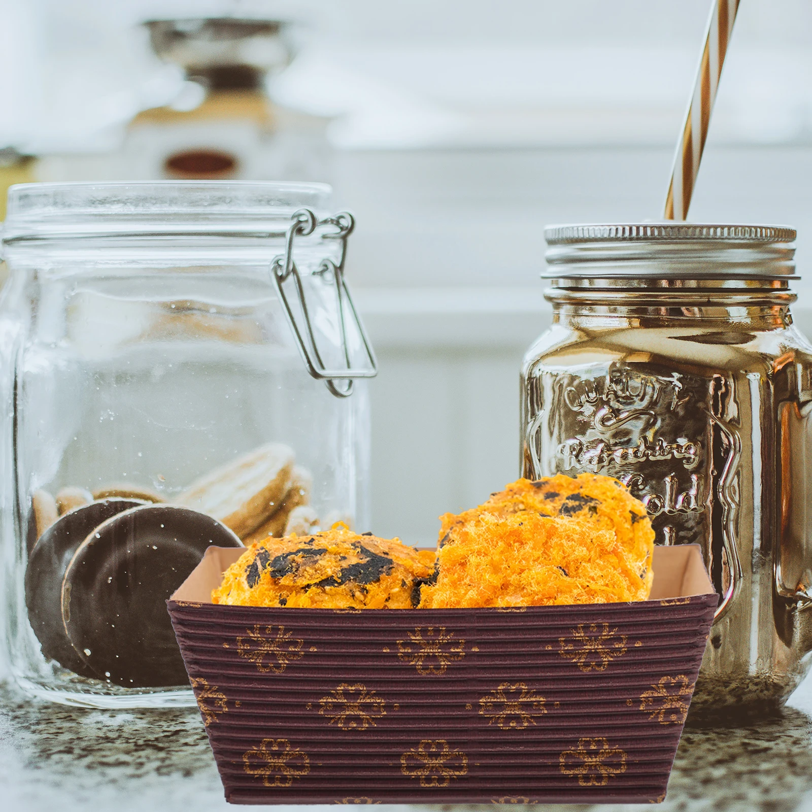 50 Pcs Baking Cake Paper Tray Mold Loaf Pan Bakery Bread Trays Mini Pans Corrugated
50 Pcs Baking Cake Paper Tray Mold Loaf Pan Bakery Bread Trays Mini Pans Corrugated