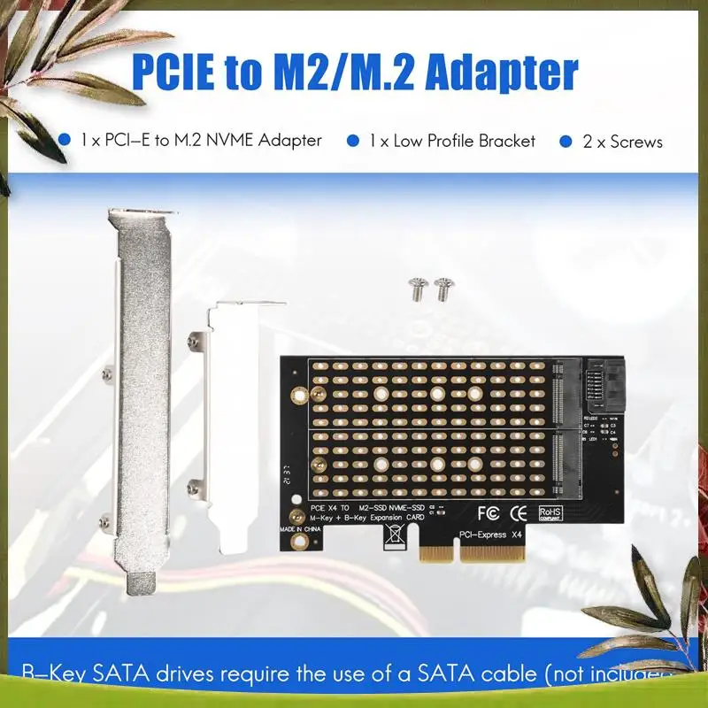 Адаптер New-Pcie To M2/M.2 M.2 Ngff To Desktop Pcie X4 X8 X16 Nvme Sata Dual Ssd Pci Express Adapter Card
Адаптер New-Pcie To M2/M.2 M.2 Ngff To Desktop Pcie X4 X8 X16 Nvme Sata Dual Ssd Pci Express Adapter Card