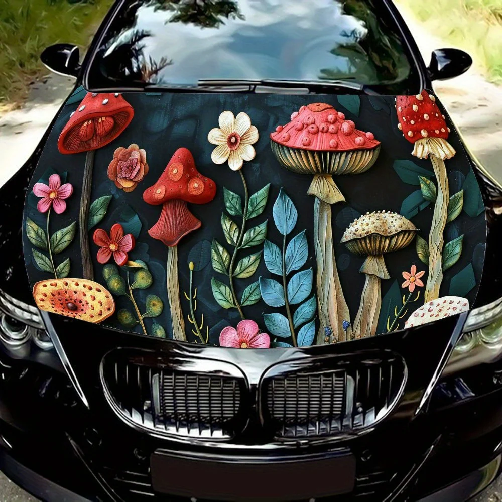 Яркие наклейки на капот автомобиля с грибным принтом, водонепроницаемые самоклеящиеся, устойчивые к царапинам, легко приклеиваемые, прочные автомобильные наклейки из ПВХ, ca 
Яркие наклейки на капот автомобиля с грибным принтом, водонепроницаемые самоклеящиеся, устойчивые к царапинам, легко приклеиваемые, прочные автомобильные наклейки из ПВХ, ca