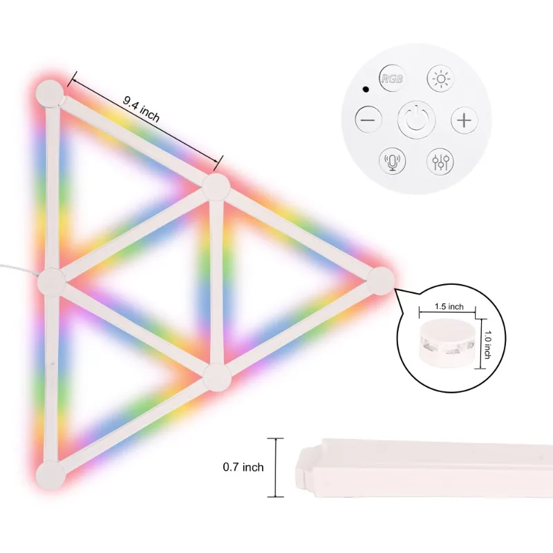 9 Pcs RGBW Modular Music Sync Wall Lights, Works with Alexa and Google, Smart Modern Music Sync Decor Ambient Lamp for
9 Pcs RGBW Modular Music Sync Wall Lights, Works with Alexa and Google, Smart Modern Music Sync Decor Ambient Lamp for