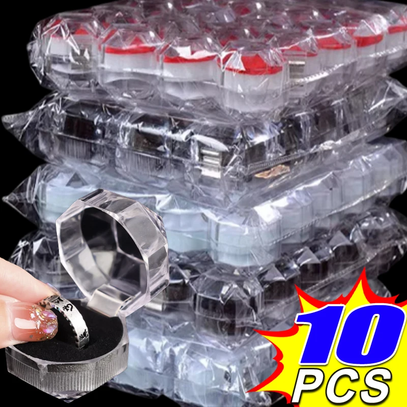 10PCS Crystal Transparent Rings Earrings Display Boxes Wedding Ring Box Jewelry Boxes and Packaging Jewelry Organizer Gift Box
10PCS Crystal Transparent Rings Earrings Display Boxes Wedding Ring Box Jewelry Boxes and Packaging Jewelry Organizer Gift Box