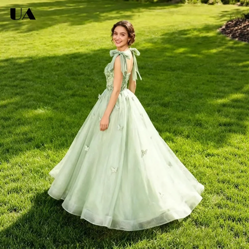 ULBYANRY Customized A-line 3D Butterfly Sweet 15 Dress, Romantic Mesh Bows Quinceanera Dress, Princess Style Appliques Ball Gown
ULBYANRY Customized A-line 3D Butterfly Sweet 15 Dress, Romantic Mesh Bows Quinceanera Dress, Princess Style Appliques Ball Gown