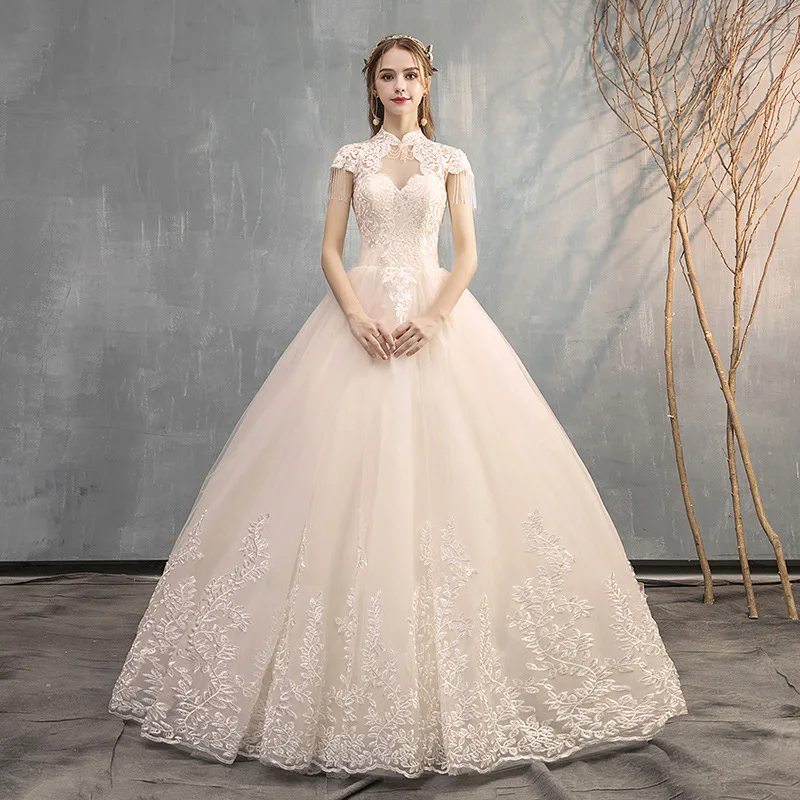Vintage Wedding Simple Floor Length Lace Appliques Embroidery Bridal Dress Tassel Ball Gowns Vestio Plus Size Made Customized
Vintage Wedding Simple Floor Length Lace Appliques Embroidery Bridal Dress Tassel Ball Gowns Vestio Plus Size Made Customized