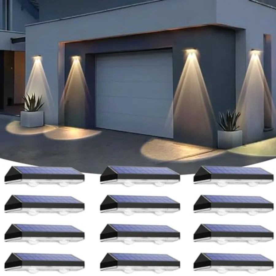 Solar Fence Lights Outdoor Waterproof LED - 3000/4000/6000K 3 Mode, IP65 Waterproof Fence Lights Solar Powered, Solar Wall Ligh
Solar Fence Lights Outdoor Waterproof LED - 3000/4000/6000K 3 Mode, IP65 Waterproof Fence Lights Solar Powered, Solar Wall Ligh