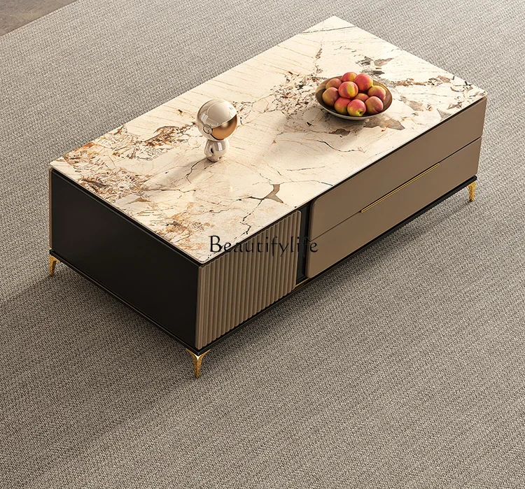 Light luxury coffee table TV cabinet combination home high-end modern living room
Light luxury coffee table TV cabinet combination home high-end modern living room