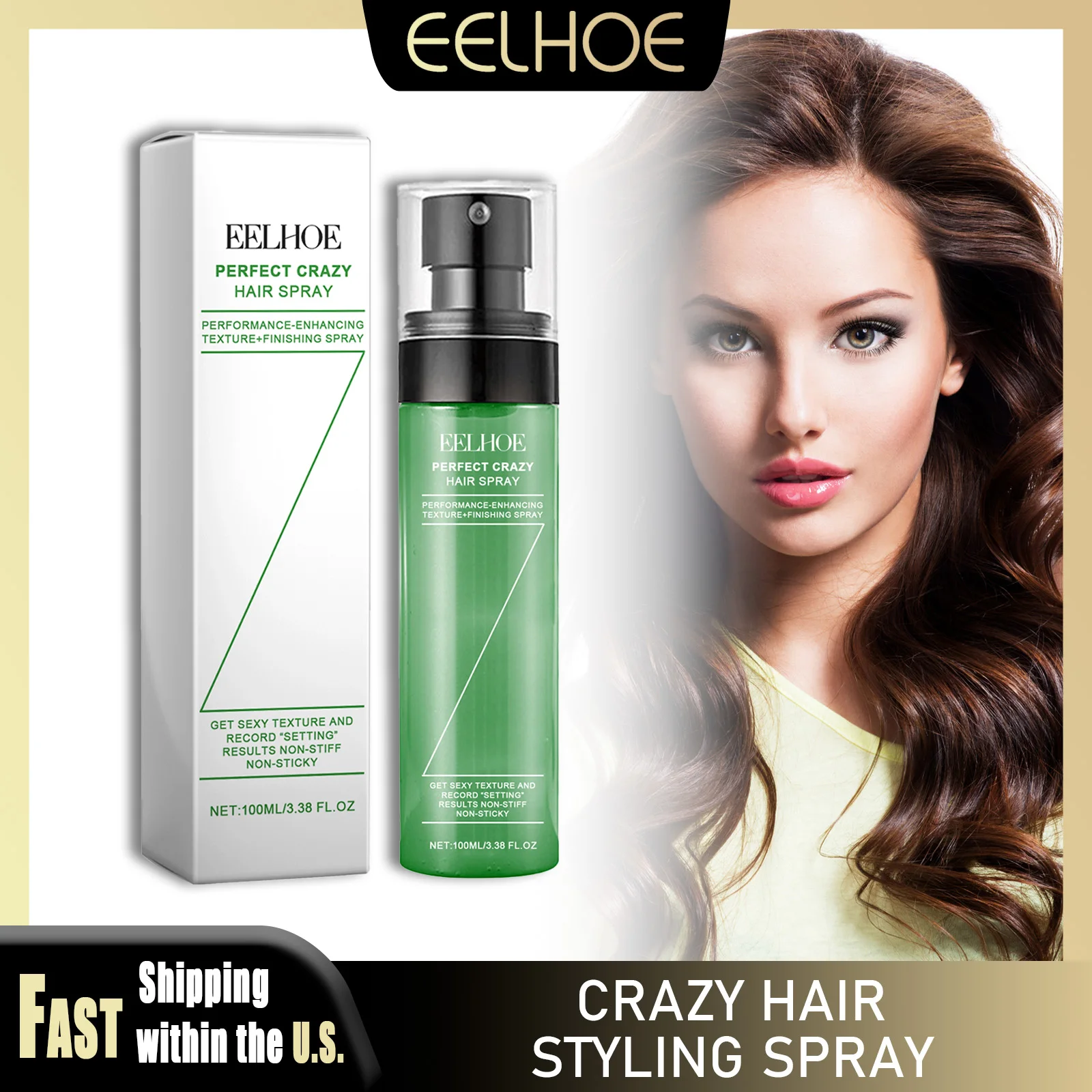EELHOE 100ml Hair Styling Spray Fluffy Volumising Keratin Nourishing Control Frizz Create Texture Thickening for All Hair Types
EELHOE 100ml Hair Styling Spray Fluffy Volumising Keratin Nourishing Control Frizz Create Texture Thickening for All Hair Types