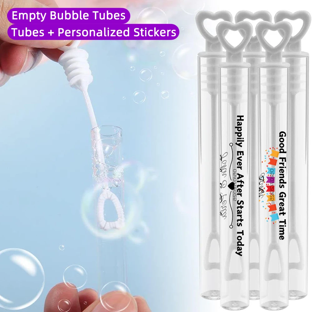 Personalized Stickers Bubble Tubes Empty In Bulk Customized Logo Wedding Graduation Anniversary Birthday Party Accessories
Personalized Stickers Bubble Tubes Empty In Bulk Customized Logo Wedding Graduation Anniversary Birthday Party Accessories