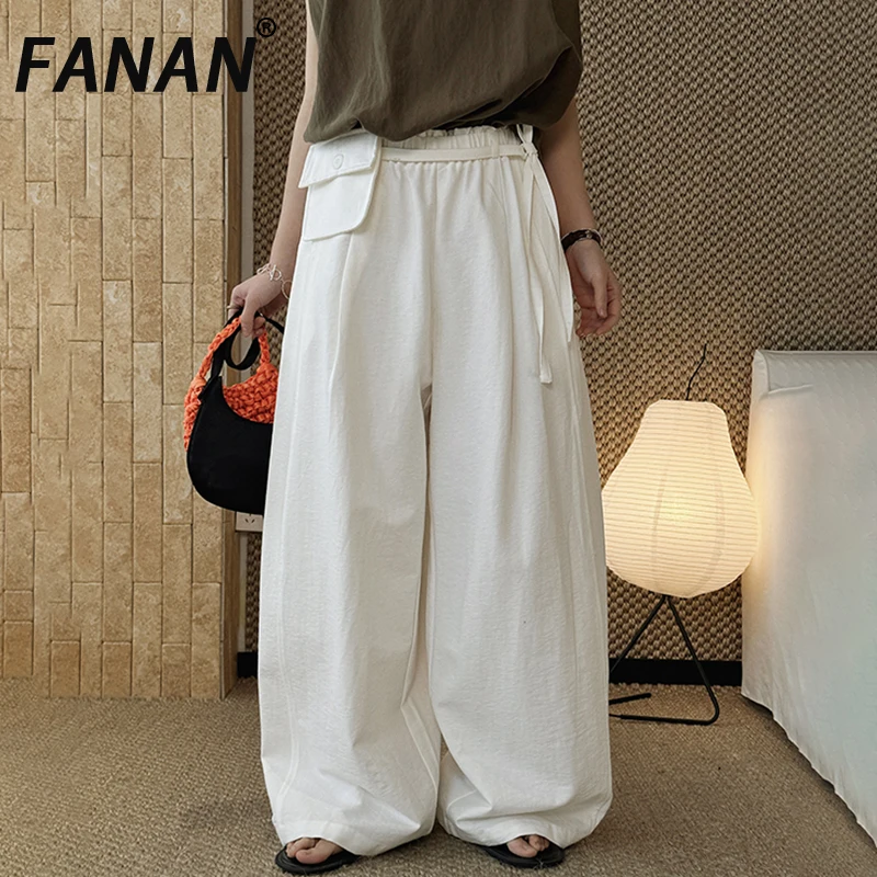 FANAN Korean Style Wide Leg Pants For Women Elastic High Waist Straight Loose Trousers Female Clothing 2026 Spring New
FANAN Korean Style Wide Leg Pants For Women Elastic High Waist Straight Loose Trousers Female Clothing 2026 Spring New