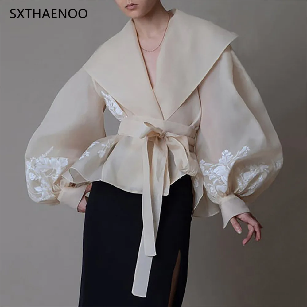SXTHAENOOVintage Print Embroidery Shirt For Women Lapel Lantern Long Sleeve Casual Blouse Female Fashion New Clothes 2025
SXTHAENOOVintage Print Embroidery Shirt For Women Lapel Lantern Long Sleeve Casual Blouse Female Fashion New Clothes 2025