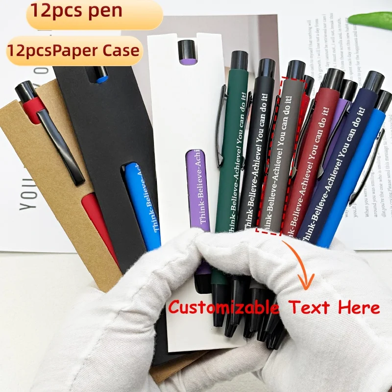 24Sets Customizable Aluminum Metal Ballpoint Pens with Paper Case Business Office Meeting Signature Advertising Promotional Pens
24Sets Customizable Aluminum Metal Ballpoint Pens with Paper Case Business Office Meeting Signature Advertising Promotional Pens
