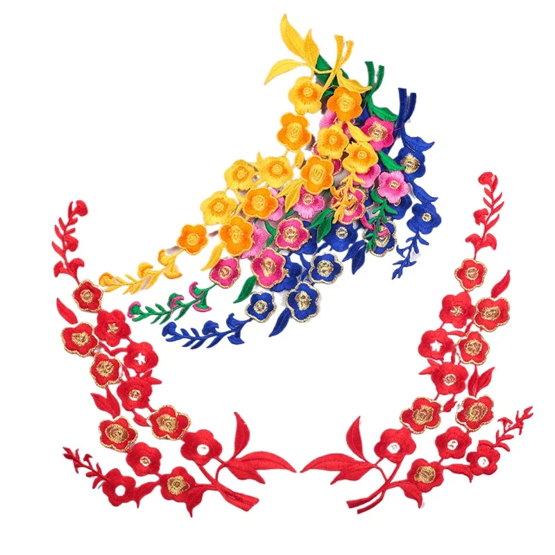 20pairs/Lot Luxury Long Large Embroidery Patch Plum Gold Flower Opera Cheongsam Dance Stage Costumes Decoration Accessory Craft
20pairs/Lot Luxury Long Large Embroidery Patch Plum Gold Flower Opera Cheongsam Dance Stage Costumes Decoration Accessory Craft