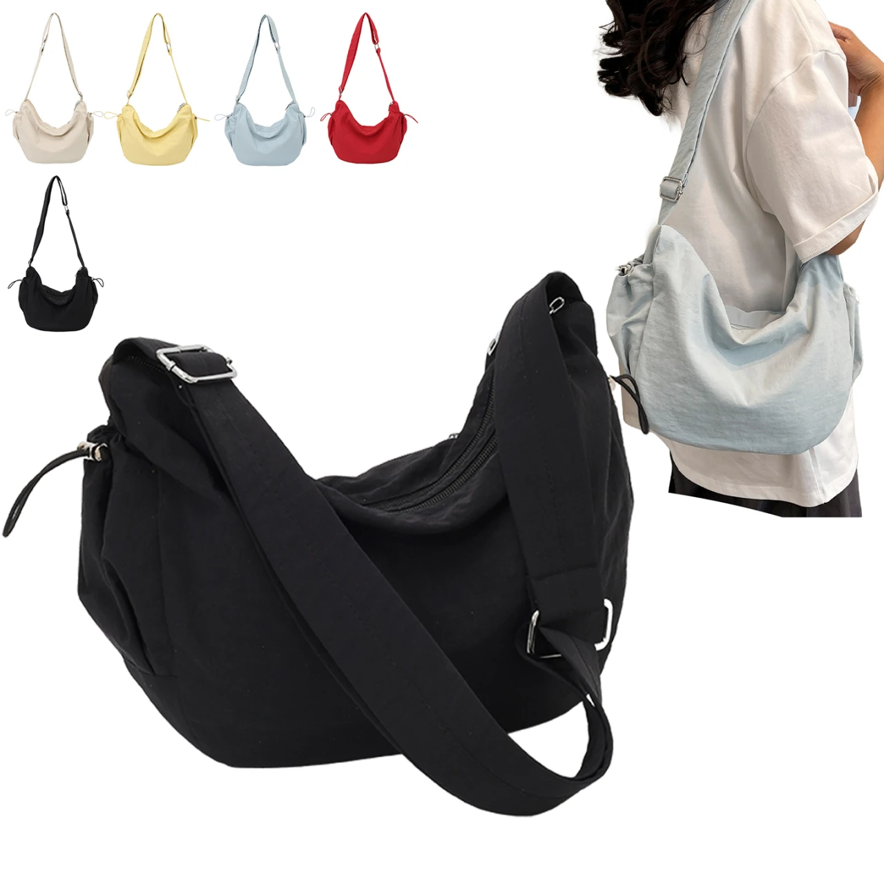 Large Capacity Yellow Canvas Crossbody Bag Korean Leisure Style for Girls Commuter Dumpling Bag Trendy Single Shoulder Bag
Large Capacity Yellow Canvas Crossbody Bag Korean Leisure Style for Girls Commuter Dumpling Bag Trendy Single Shoulder Bag