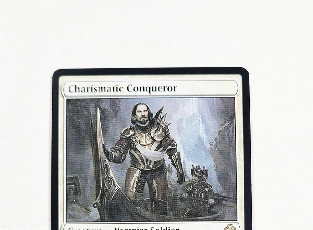 Charismatic Conqueror Foil /Holo TCG Magical Proxy Cards Game Black Top Quality Proxy Gathering Board Playing Game Trading Cards
Charismatic Conqueror Foil /Holo TCG Magical Proxy Cards Game Black Top Quality Proxy Gathering Board Playing Game Trading Cards