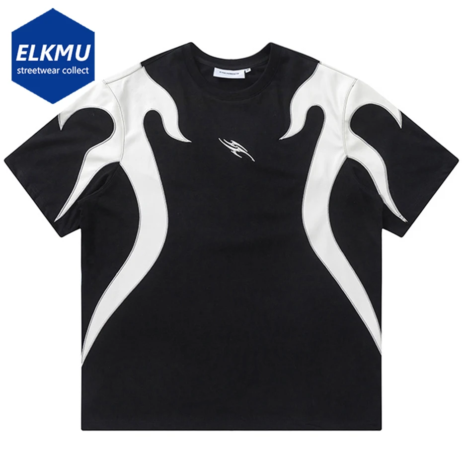 Graphic Splicing T-shirts Harajuku Hip Hop Oversized Streetwear T Shirt Men 2024 Summer Loose Short Sleeve Tee Shirts Black
Graphic Splicing T-shirts Harajuku Hip Hop Oversized Streetwear T Shirt Men 2024 Summer Loose Short Sleeve Tee Shirts Black