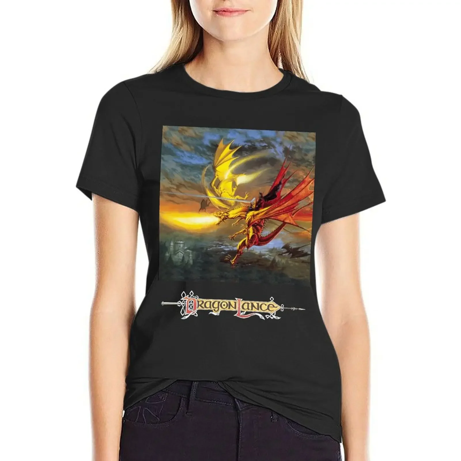 DragonLance Legend of Huma artwork T-Shirt cute clothes animal print Female clothing Women's clothing
DragonLance Legend of Huma artwork T-Shirt cute clothes animal print Female clothing Women's clothing