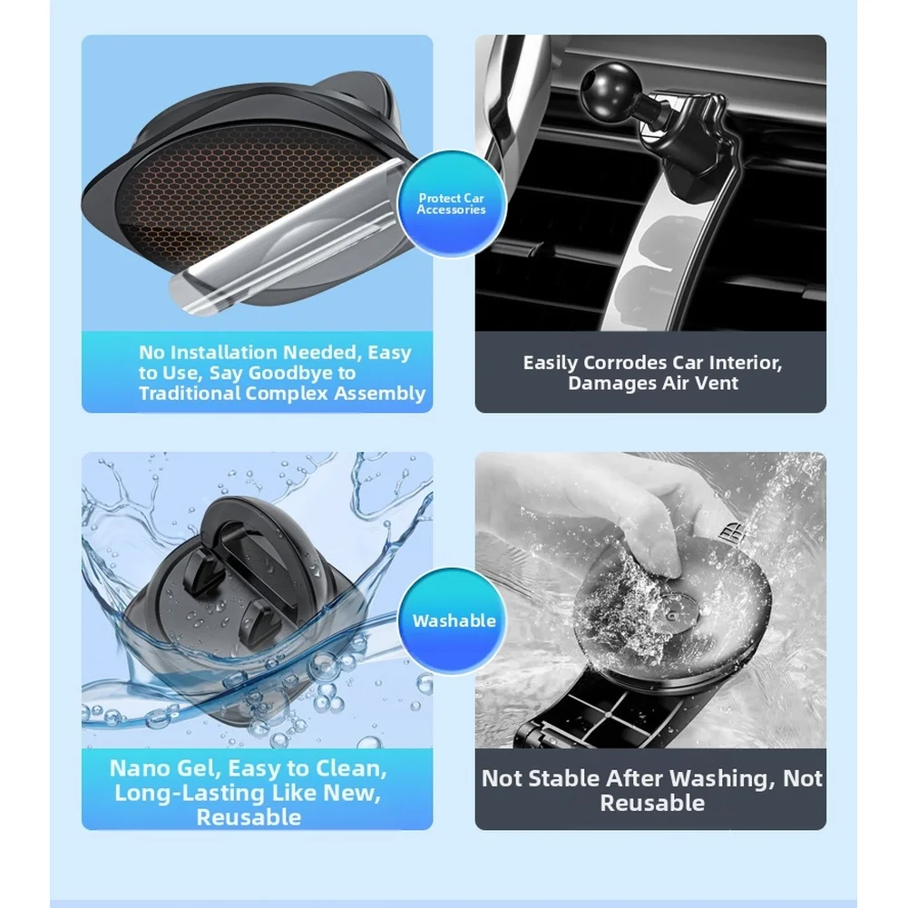 Автомобильный держатель для телефона, крепление на приборную панель с вращением на 360 градусов и регулируемой присоской, совместимое с большинством смартфонов
Автомобильный держатель для телефона, крепление на приборную панель с вращением на 360 градусов и регулируемой присоской, совместимое с большинством смартфонов