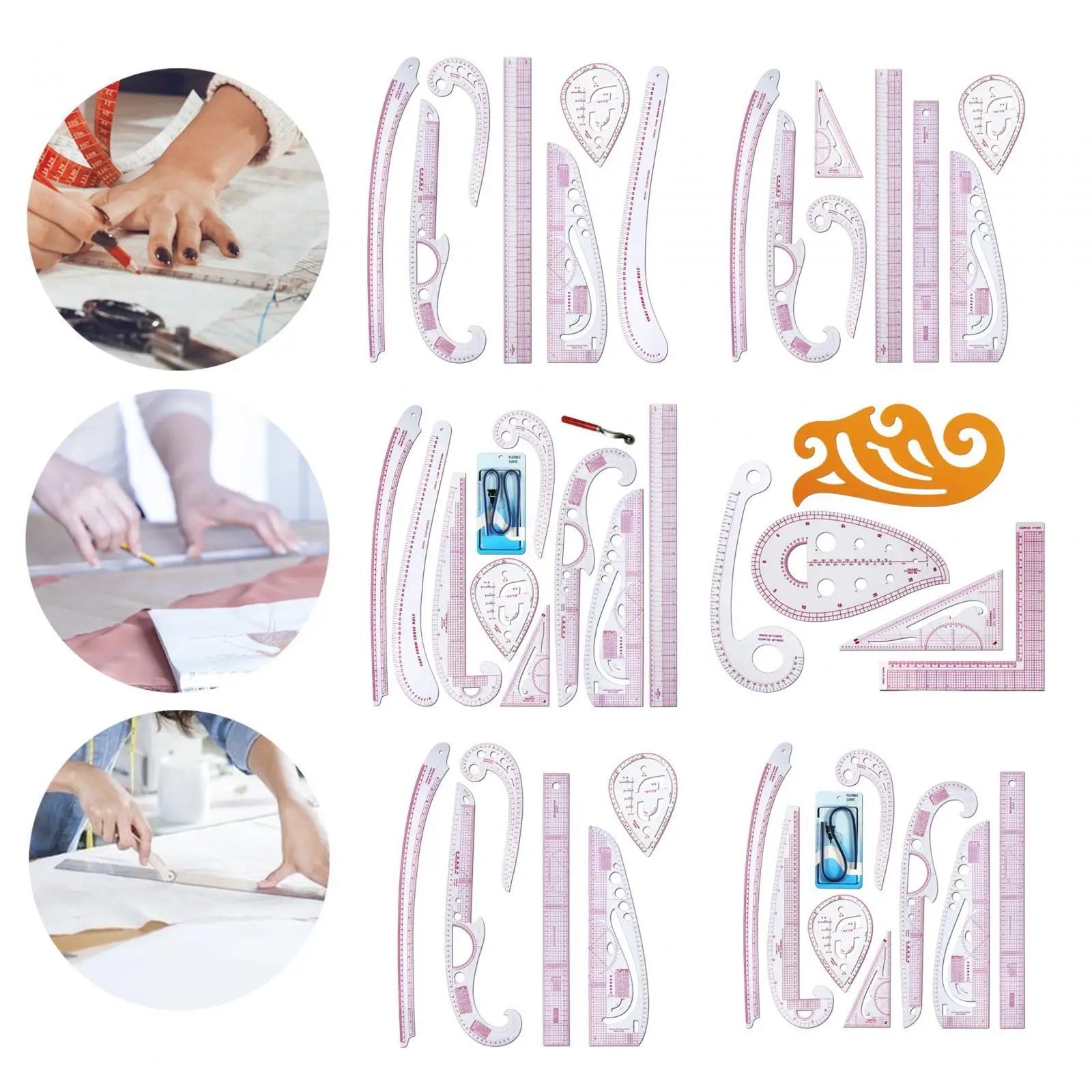 Sew French Curve Ruler Set Metric Rulers Set Measuring Tools Bendable Clothing Pattern Making Ruler for Designers
Sew French Curve Ruler Set Metric Rulers Set Measuring Tools Bendable Clothing Pattern Making Ruler for Designers