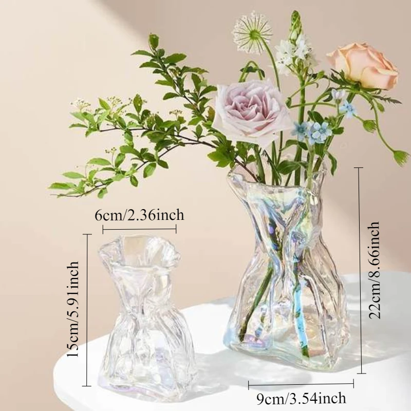 2pcs Irregular Transparent Glass Table Vase nordic style home decor jarrones terrarium vase decoration home
2pcs Irregular Transparent Glass Table Vase nordic style home decor jarrones terrarium vase decoration home