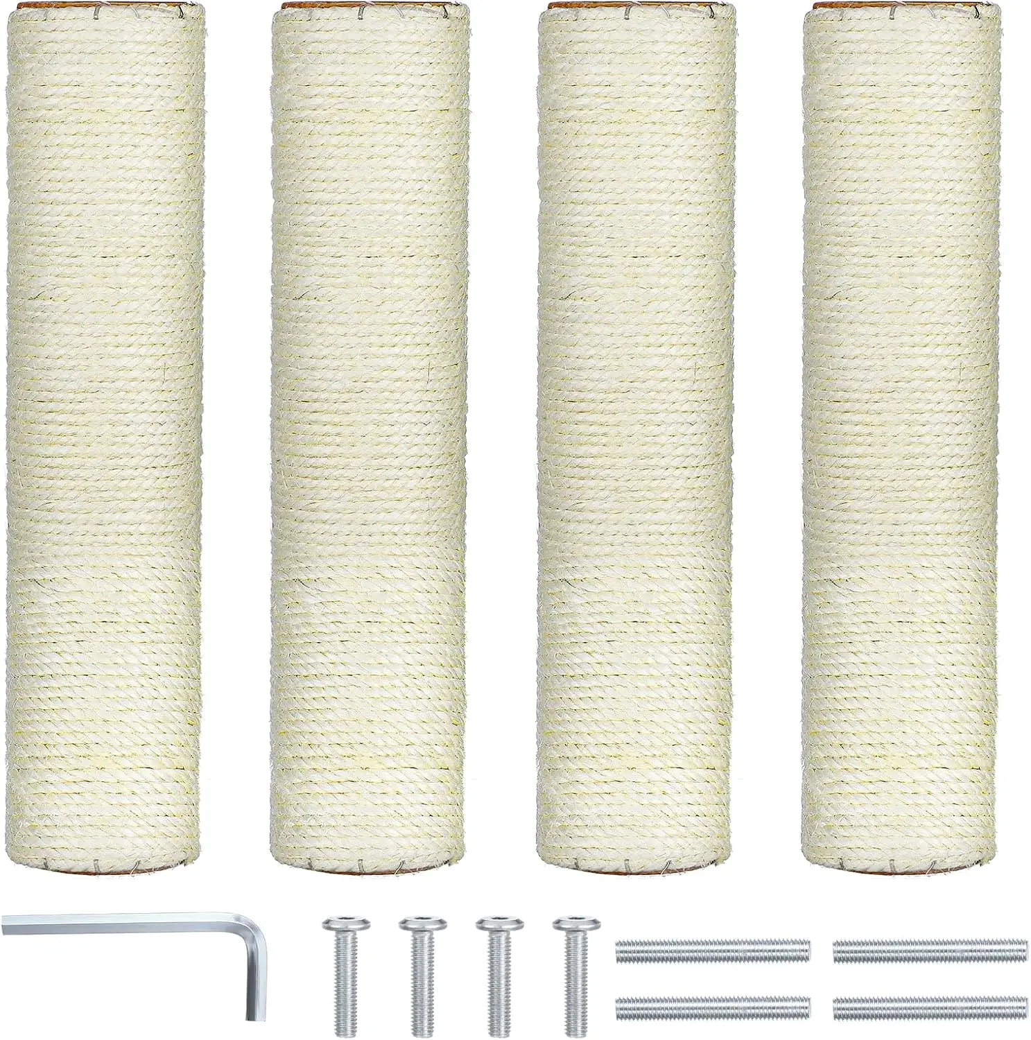 4 Pcs Cat Scratching Post Replacement 12in Cat Tree & Tower Scratch Pole Refill Parts with M8 Screws Sisal Rope Cat Furn
4 Pcs Cat Scratching Post Replacement 12in Cat Tree & Tower Scratch Pole Refill Parts with M8 Screws Sisal Rope Cat Furn