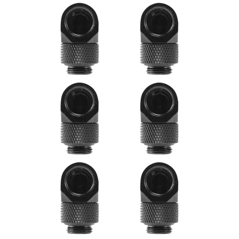 New!6Pcs 12.9Mm G1/4 Thread 90 Degree Rotary Tube Connector Fitting For Pc Water Cooling Black
New!6Pcs 12.9Mm G1/4 Thread 90 Degree Rotary Tube Connector Fitting For Pc Water Cooling Black