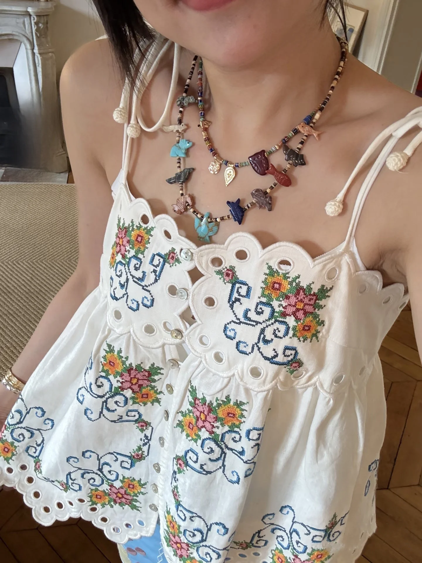 Heidd Spring Summer 2026 Off-Shoulder Cotton Linen Blend Embroidered Flower Top Youthful Design Women's Short Length Vest
Heidd Spring Summer 2026 Off-Shoulder Cotton Linen Blend Embroidered Flower Top Youthful Design Women's Short Length Vest