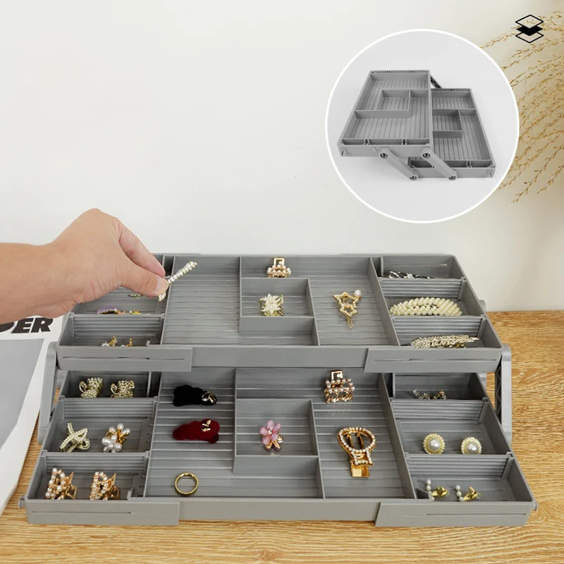 C2 Drawer Organizer Single Row Expandable Folding Jewelry Organizer Tray Earring Storage Display Case Makeup for Office 3Layers
C2 Drawer Organizer Single Row Expandable Folding Jewelry Organizer Tray Earring Storage Display Case Makeup for Office 3Layers