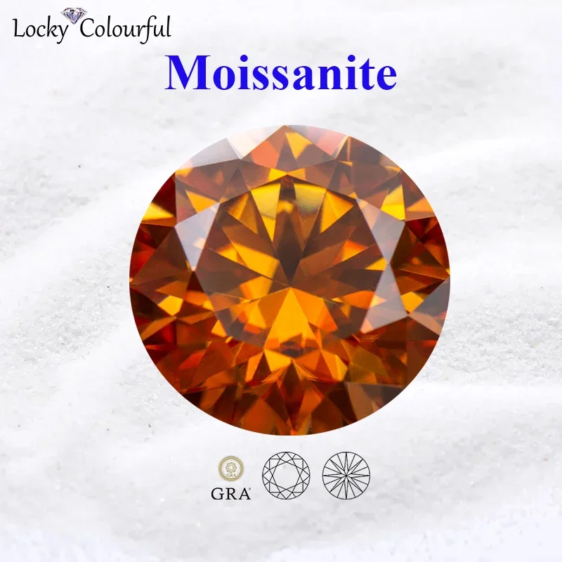 Moissanite Round Shape Orange Color VVS1 Beads for Charms DIY Jewelry Making Earrings Pendant Materials with GRA Certificate
Moissanite Round Shape Orange Color VVS1 Beads for Charms DIY Jewelry Making Earrings Pendant Materials with GRA Certificate