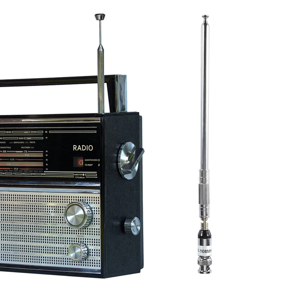 Универсальная телескопическая антенна 76-108 МГц с разъемом BNC, телескопическая антенна VHF FM для FM-передатчиков и радиостанций
Универсальная телескопическая антенна 76-108 МГц с разъемом BNC, телескопическая антенна VHF FM для FM-передатчиков и радиостанций