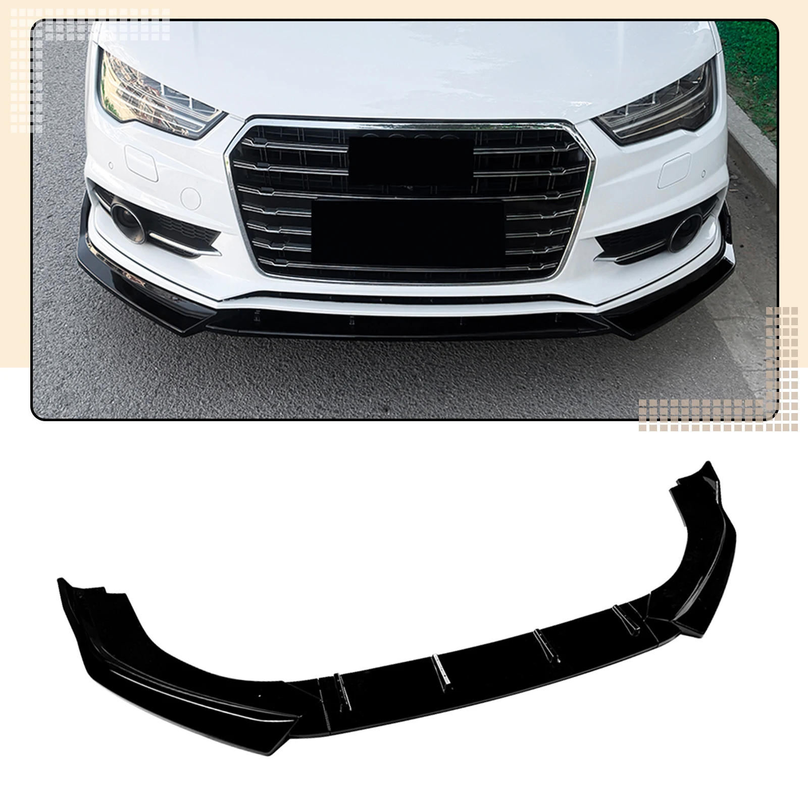 Front Bumper Spoiler Lip Air Dam Splitter Separator Lower Blade Protector Guard Body Kit For Audi A7 S7 C7 Sline 2015-2018
Front Bumper Spoiler Lip Air Dam Splitter Separator Lower Blade Protector Guard Body Kit For Audi A7 S7 C7 Sline 2015-2018