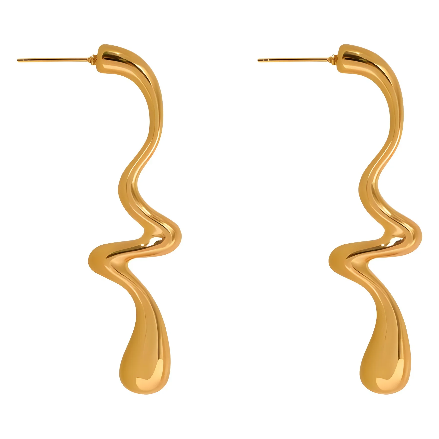 Irregular geometric simple line stud earrings, simple fashion, twisted and non-fading earrings
Irregular geometric simple line stud earrings, simple fashion, twisted and non-fading earrings