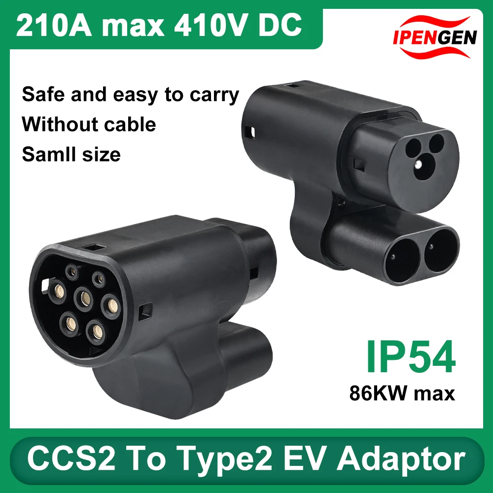 IPENGEN CCS2 To Type2 Adapte 210A Electric Vehicle Charging Connector Portable Electrical car devices ev charger type 2 charger
IPENGEN CCS2 To Type2 Adapte 210A Electric Vehicle Charging Connector Portable Electrical car devices ev charger type 2 charger