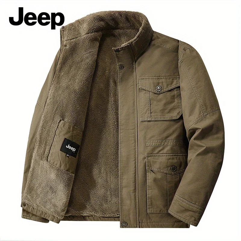 Jeep Men's American Classic Stand Collar Jacket, Fleece Lined, Thick Warm Windproof Jacket, Autumn Winter
Jeep Men's American Classic Stand Collar Jacket, Fleece Lined, Thick Warm Windproof Jacket, Autumn Winter