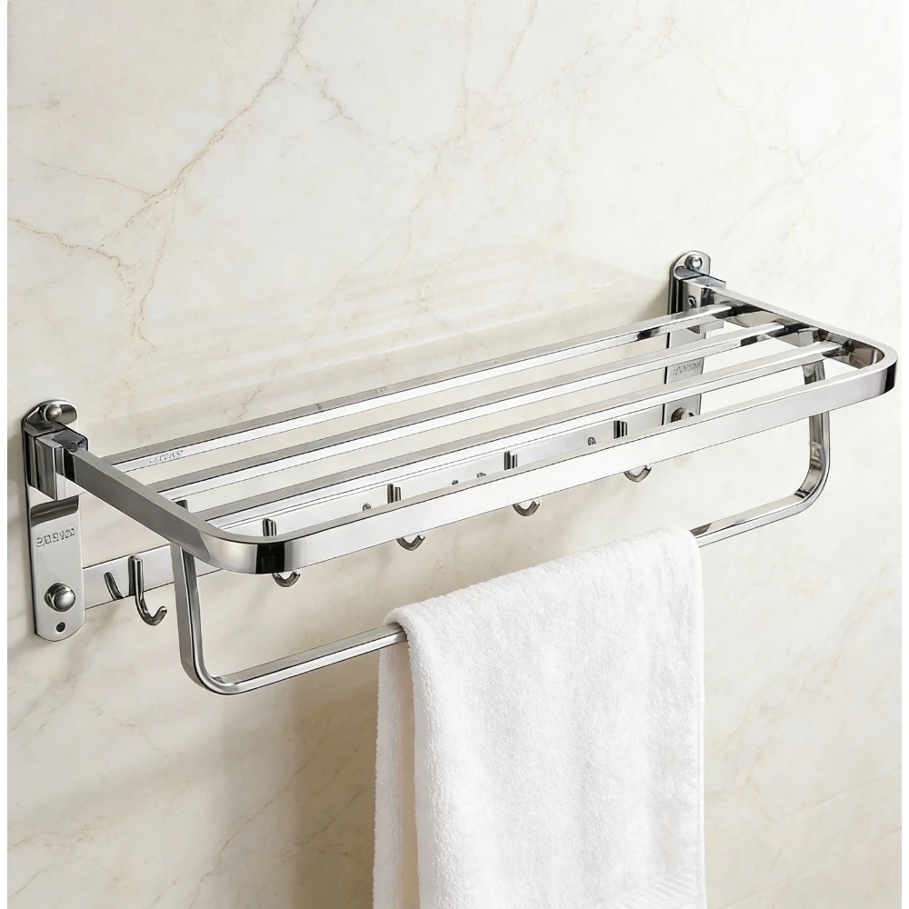 Modern simple wall hanging 304 stainless steel towel rack, thickened rust-proof, high-quality bathroom rack
Modern simple wall hanging 304 stainless steel towel rack, thickened rust-proof, high-quality bathroom rack