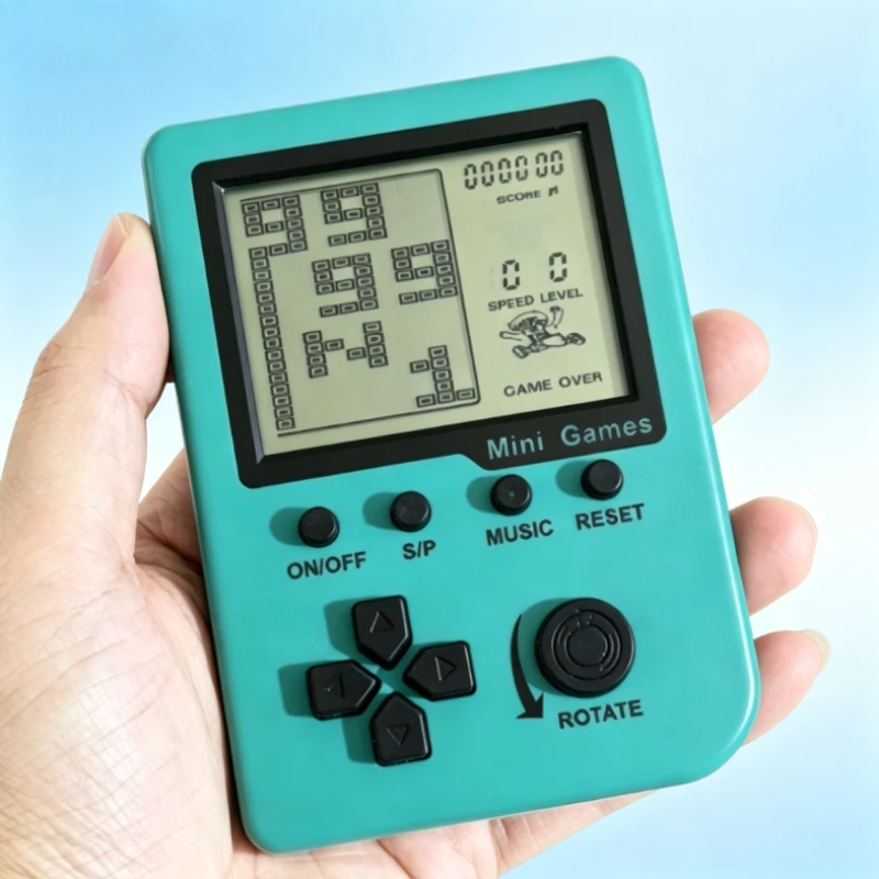Portable Mini Handheld Tetris Game Console Keychain 26 Classic Games Retro Electronic Pocket Game Toy Children Holiday Gifts
Portable Mini Handheld Tetris Game Console Keychain 26 Classic Games Retro Electronic Pocket Game Toy Children Holiday Gifts