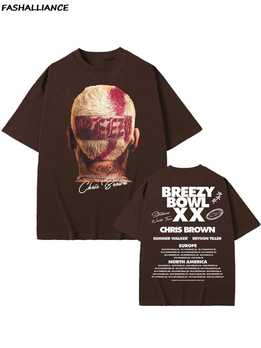 Футболка Chris Brown Tag Breezy Bowl XX Tour 2025, мужские футболки в стиле хип-хоп с круглым вырезом и короткими рукавами, уличная одежда для фанатов CB13
Футболка Chris Brown Tag Breezy Bowl XX Tour 2025, мужские футболки в стиле хип-хоп с круглым вырезом и короткими рукавами, уличная одежда для фанатов CB13