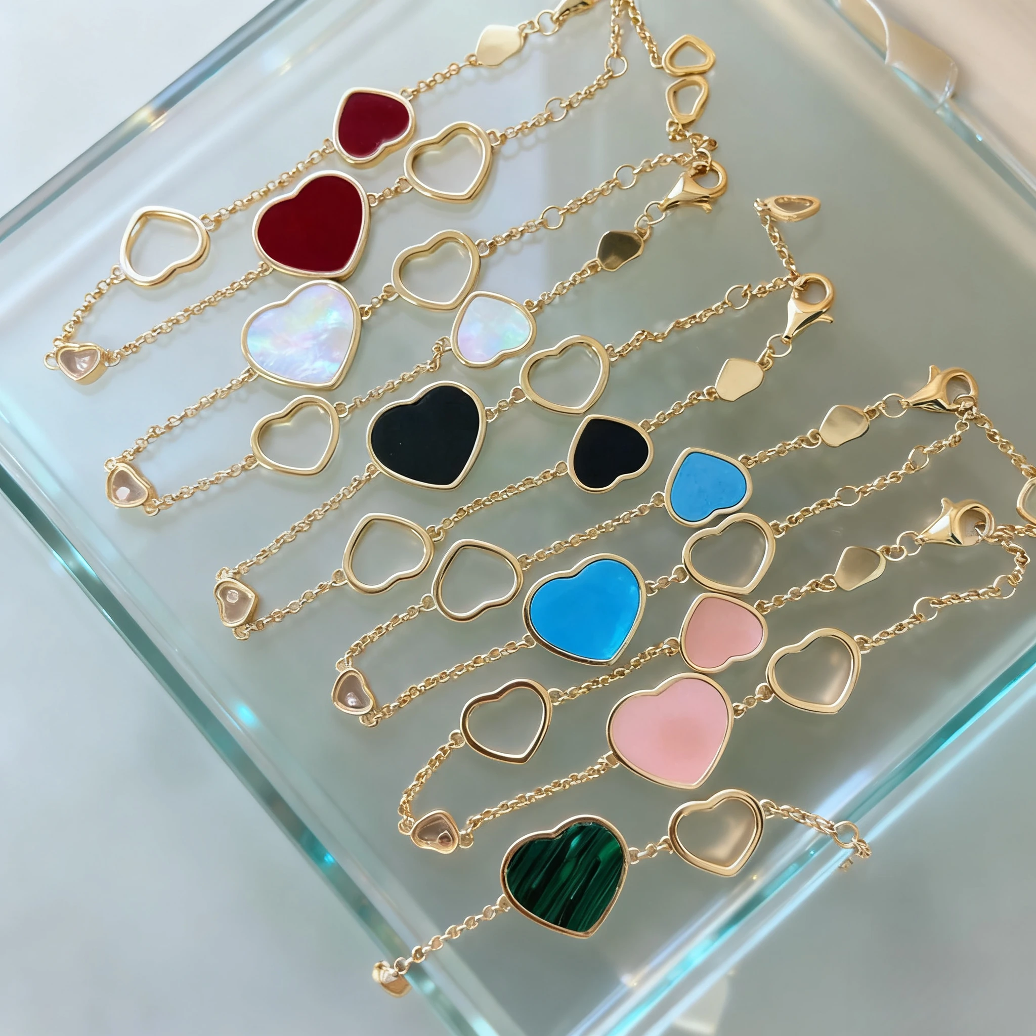 2025 Trendy Jewelry Heart shape Women's Bracelet 6 Hearts Silver Material High quality Gold Plating Festival Valentine's Day
2025 Trendy Jewelry Heart shape Women's Bracelet 6 Hearts Silver Material High quality Gold Plating Festival Valentine's Day