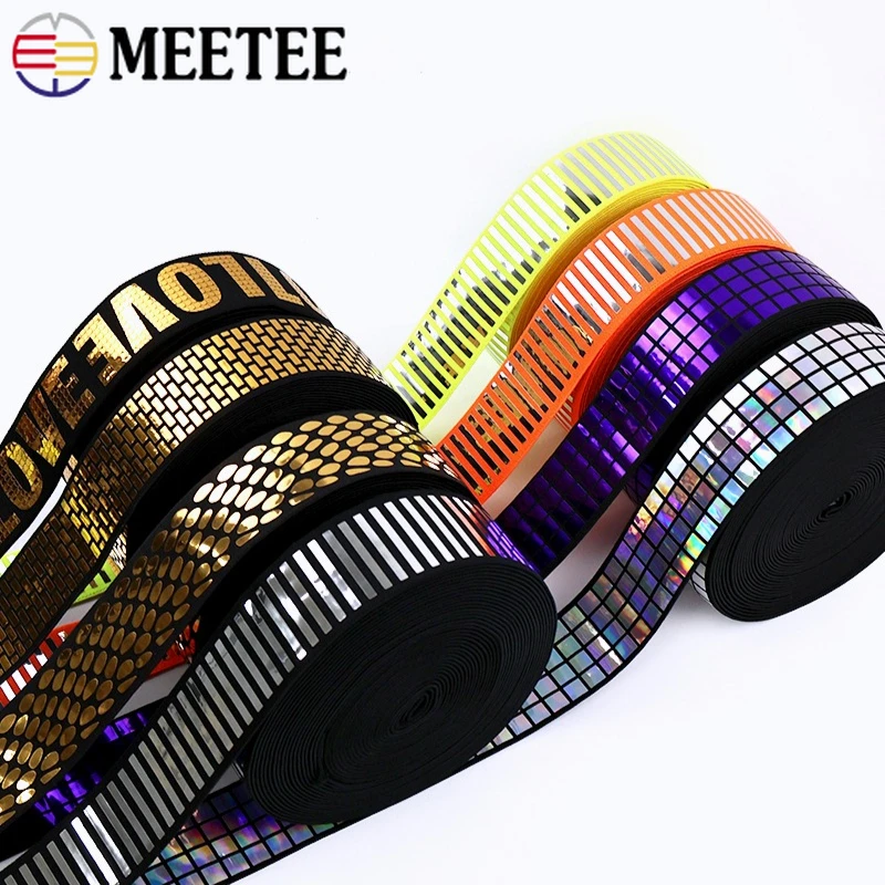 2/5Yards Reflective Sequins Elastic Band 15-50mm Garment Sewing Decor Rubber Bands Pants Sleeve Stretch Tape DIY Accessories
2/5Yards Reflective Sequins Elastic Band 15-50mm Garment Sewing Decor Rubber Bands Pants Sleeve Stretch Tape DIY Accessories