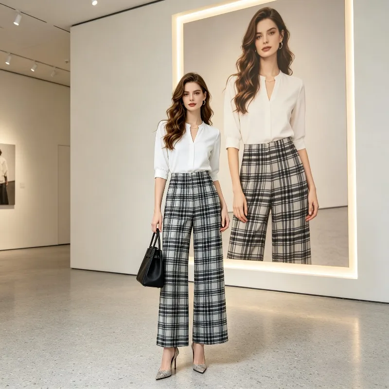 Miyake Pleated Pants for Women New Summer 2026 Elastic Waist Black and White Plaid Versatile Casual Pants Straight Leg Pleat
Miyake Pleated Pants for Women New Summer 2026 Elastic Waist Black and White Plaid Versatile Casual Pants Straight Leg Pleat