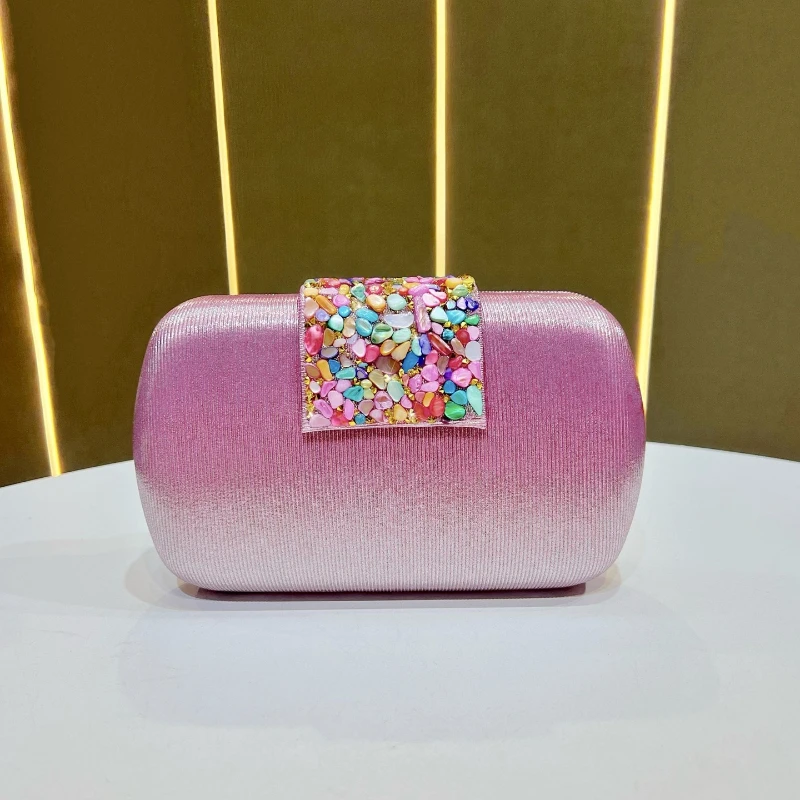 Fashion Silky Surface Clutch Bag Female Wedding Prom Gala Party Evening Bags Colored Stone Diamond Piece Dinner Purse Crossbody
Fashion Silky Surface Clutch Bag Female Wedding Prom Gala Party Evening Bags Colored Stone Diamond Piece Dinner Purse Crossbody