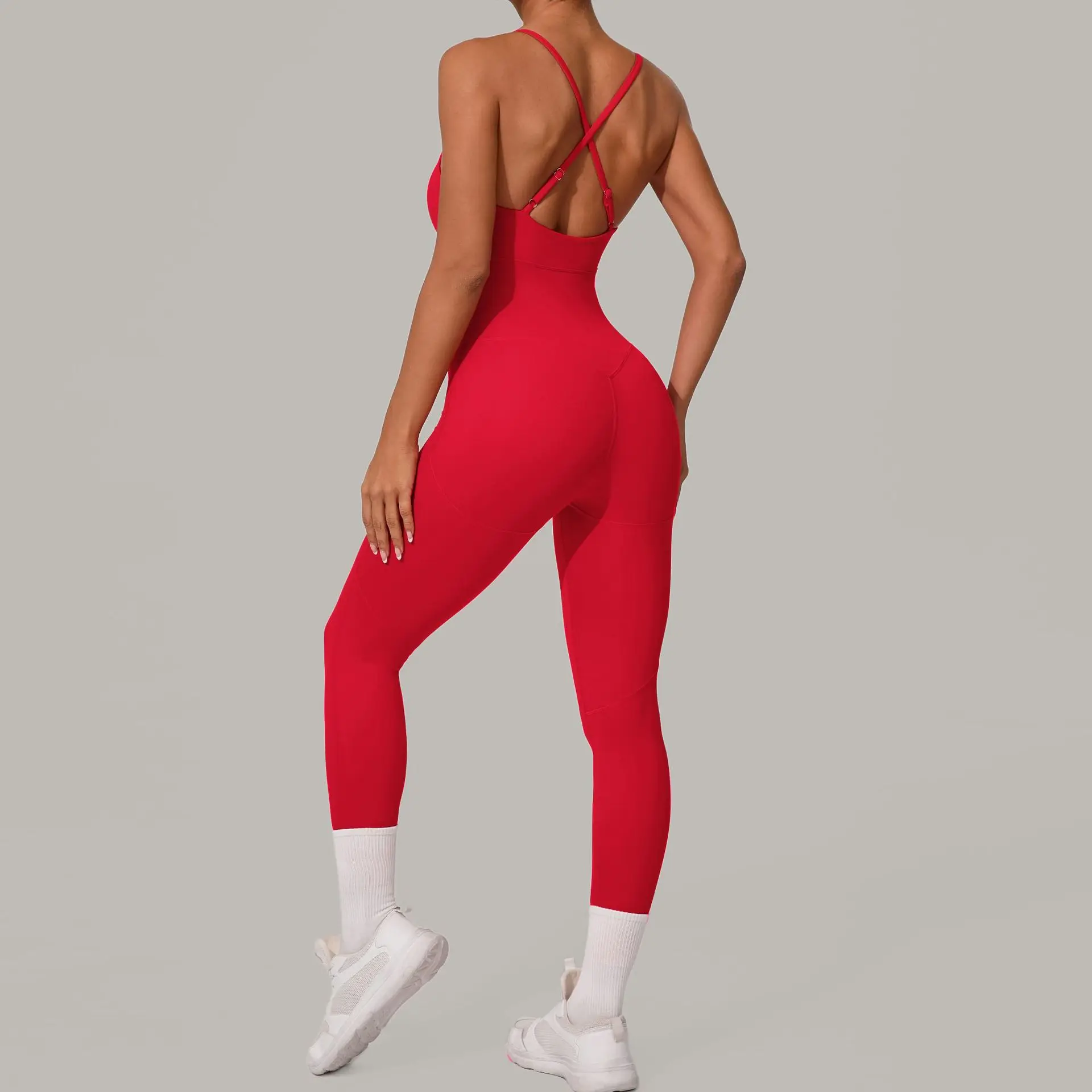Women's Gym PushUp Jumpsuit Workout Clothes Sleeveless Cross Back Woman Bodysuits Sports Fitness Sports Bodysuit Yoga Suit
Women's Gym PushUp Jumpsuit Workout Clothes Sleeveless Cross Back Woman Bodysuits Sports Fitness Sports Bodysuit Yoga Suit