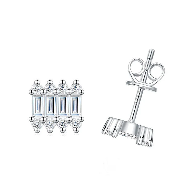 ZFSILVER Fashion Trendy Classic s925 Silver Color D Moissanite Row Rectangle Earring Charm Women Accessories Jewelry Gift E17591
ZFSILVER Fashion Trendy Classic s925 Silver Color D Moissanite Row Rectangle Earring Charm Women Accessories Jewelry Gift E17591