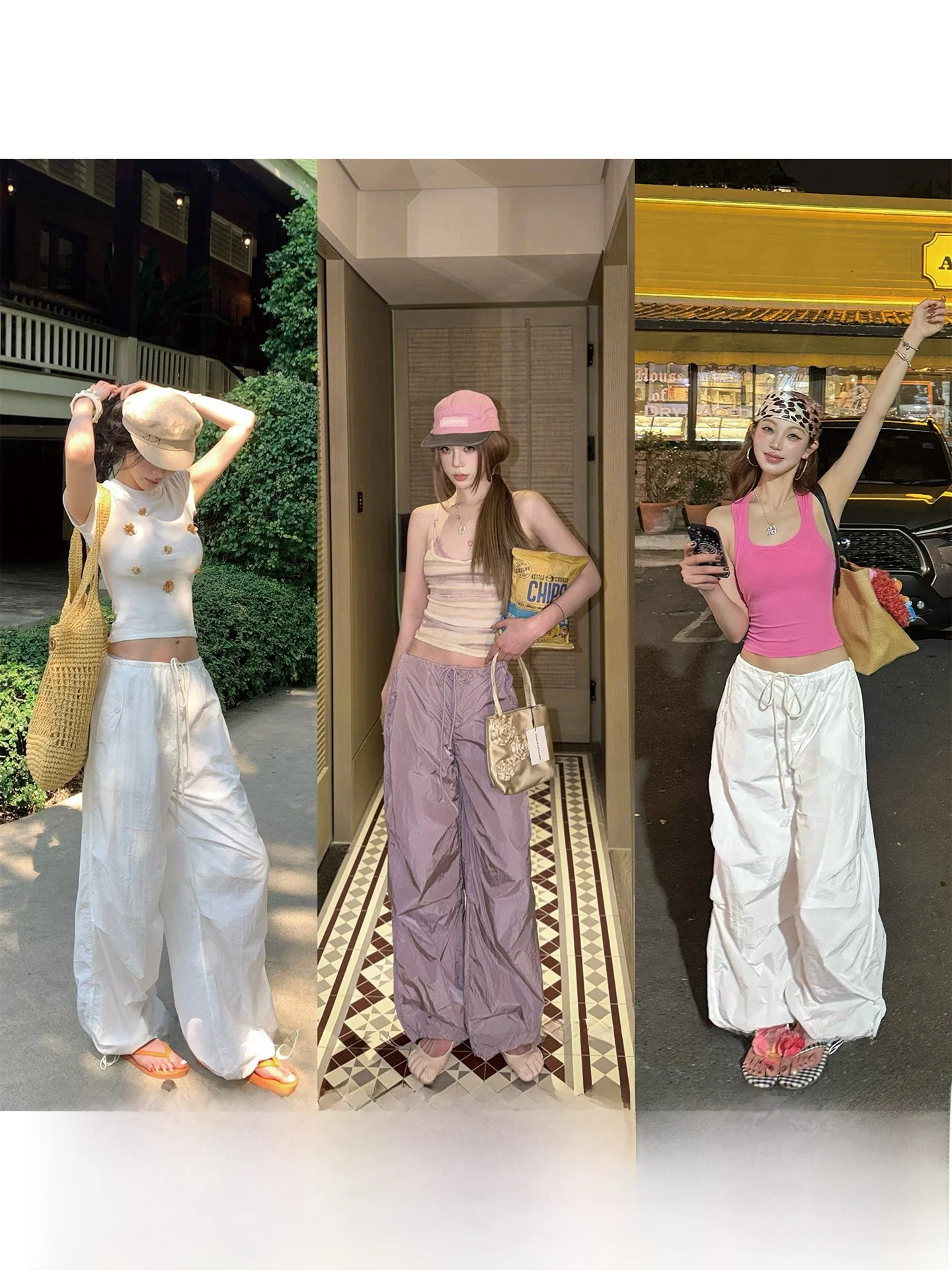 American Sle Low Waist Wide Leg Pants Women's Casual Loose Fit Dstring Workwear Trousers Versatile Summer Slimming
American Sle Low Waist Wide Leg Pants Women's Casual Loose Fit Dstring Workwear Trousers Versatile Summer Slimming