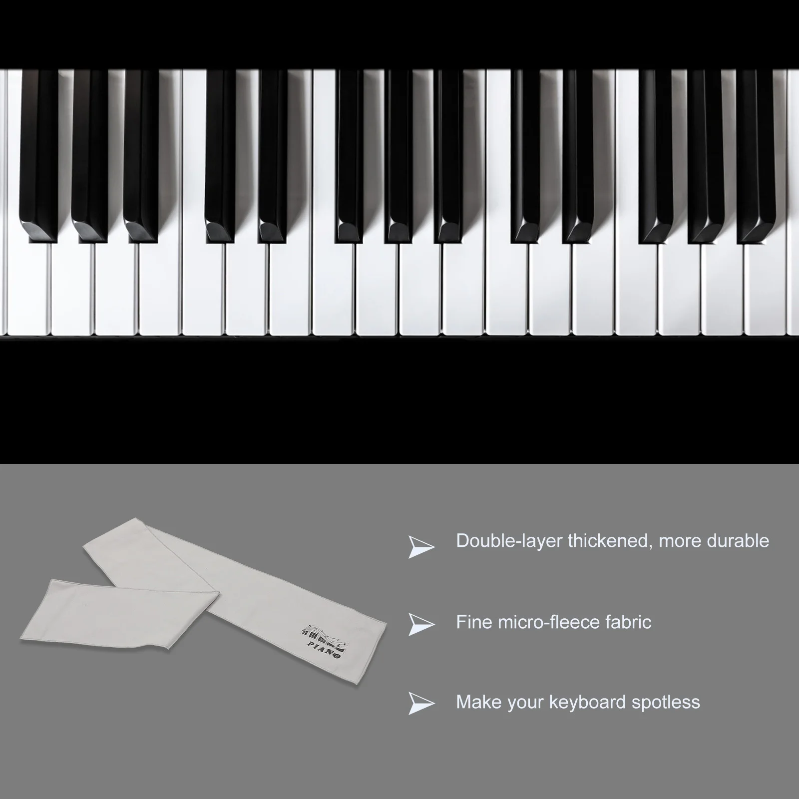 88 Keys Digital Piano Dust Cover Gray Thickened Micro Fleece Fabric Protective Keyboard Guard Spotless Musical Instrument
88 Keys Digital Piano Dust Cover Gray Thickened Micro Fleece Fabric Protective Keyboard Guard Spotless Musical Instrument