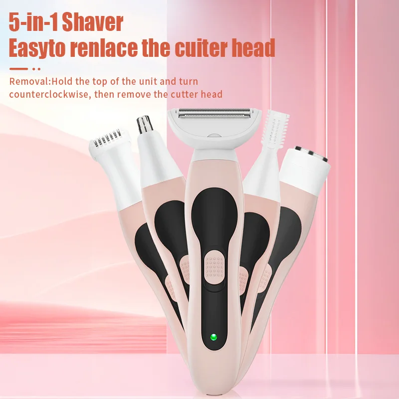 5 In 1 Wet/Dry Face Hair Remover USB Charging Painless Hair Removal Multi-Purpose Portable Shaving Machine for Face Nose Eyebrow
5 In 1 Wet/Dry Face Hair Remover USB Charging Painless Hair Removal Multi-Purpose Portable Shaving Machine for Face Nose Eyebrow