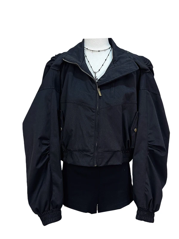 Повседневная куртка с американским воротником, женская модная длинная куртка против морщин, цветная рабочая одежда на молнии, топ
Повседневная куртка с американским воротником, женская модная длинная куртка против морщин, цветная рабочая одежда на молнии, топ