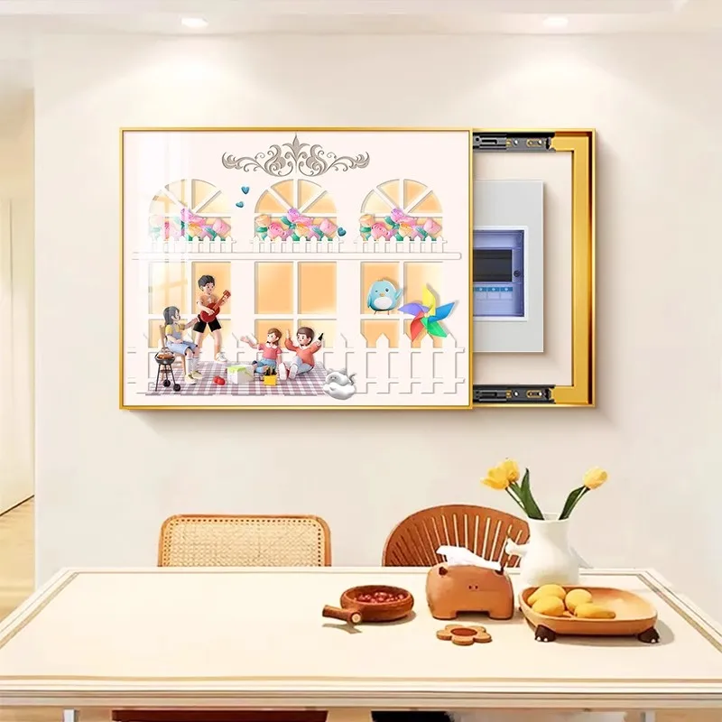 Decorative painting of electric meter box, Nordic non perforated household distribution box, power box, electric box, covered ha
Decorative painting of electric meter box, Nordic non perforated household distribution box, power box, electric box, covered ha