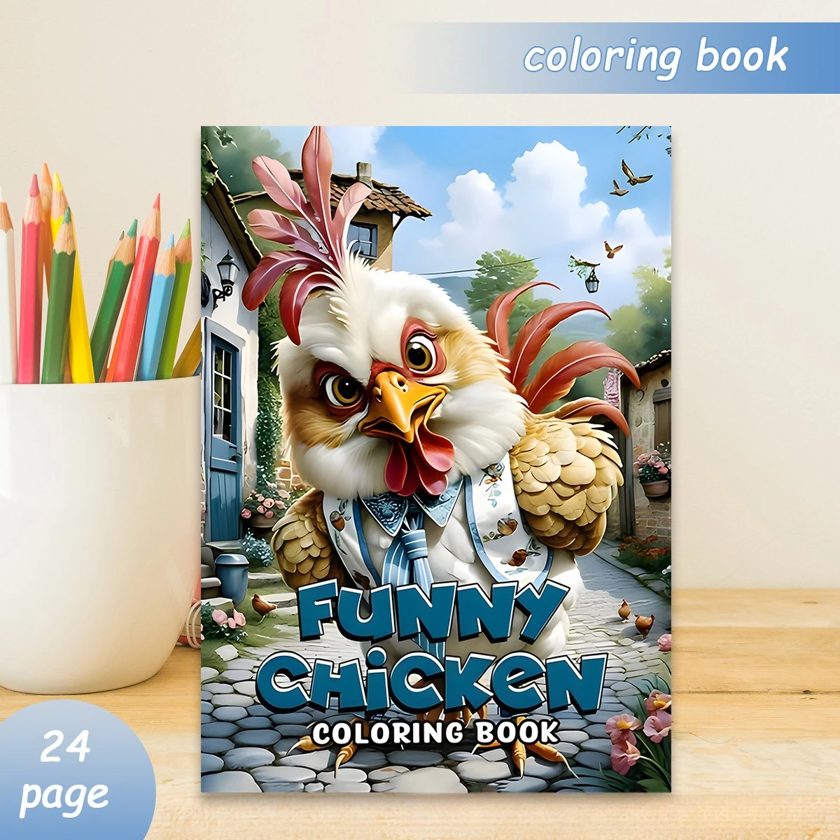 A4 Funny Chicken Coloring Book 24 Pages Hilarious Hen Illustrations for Adults Stress Relief Relaxation Art Gift
A4 Funny Chicken Coloring Book 24 Pages Hilarious Hen Illustrations for Adults Stress Relief Relaxation Art Gift