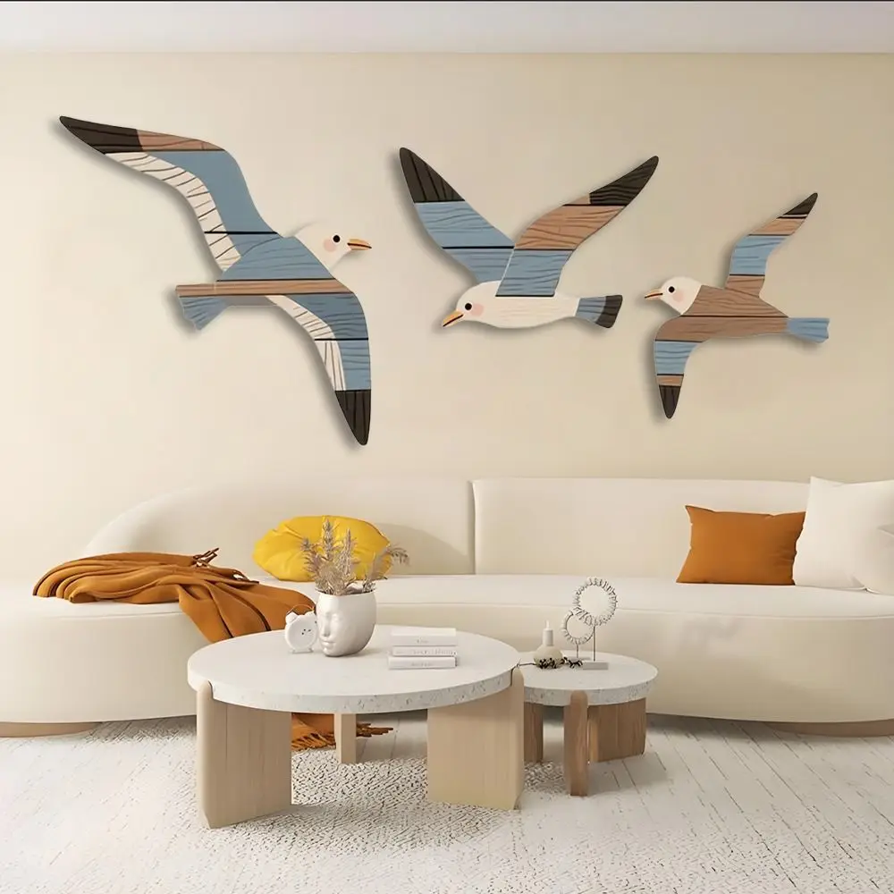New 3PCS Set Seagull Wall Decorations Wooden Coast Theme Wall Art Handcrafted Marine Bird Decor Home Decoration
New 3PCS Set Seagull Wall Decorations Wooden Coast Theme Wall Art Handcrafted Marine Bird Decor Home Decoration